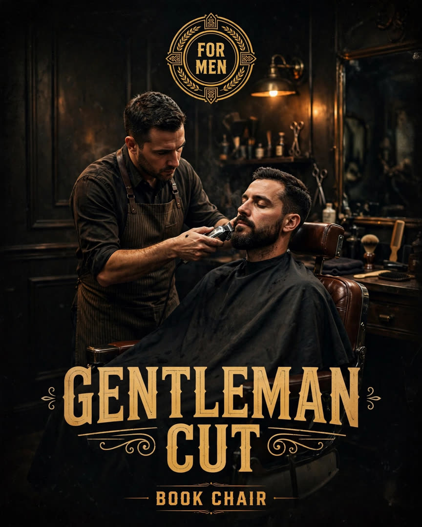 Men's Grooming poster template