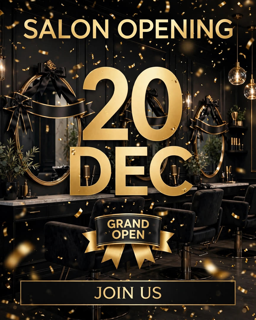 Salon Opening poster template