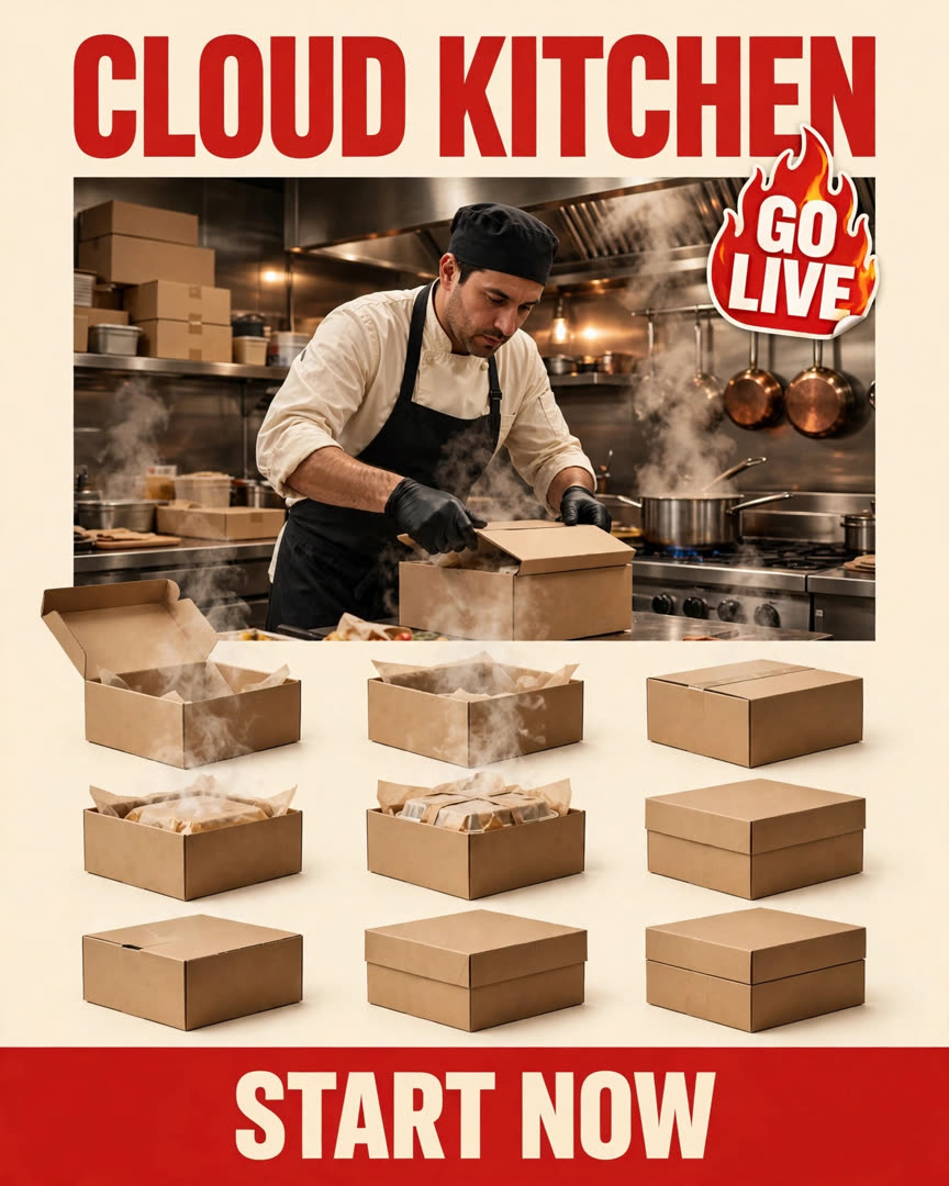 Cloud Kitchen poster template