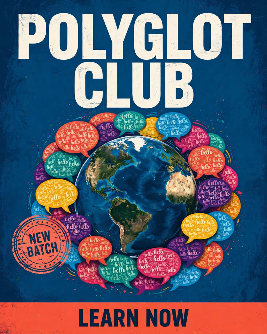 Polyglot Club poster template