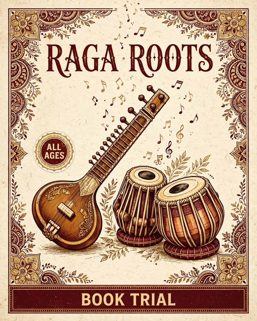 Raga Roots poster template