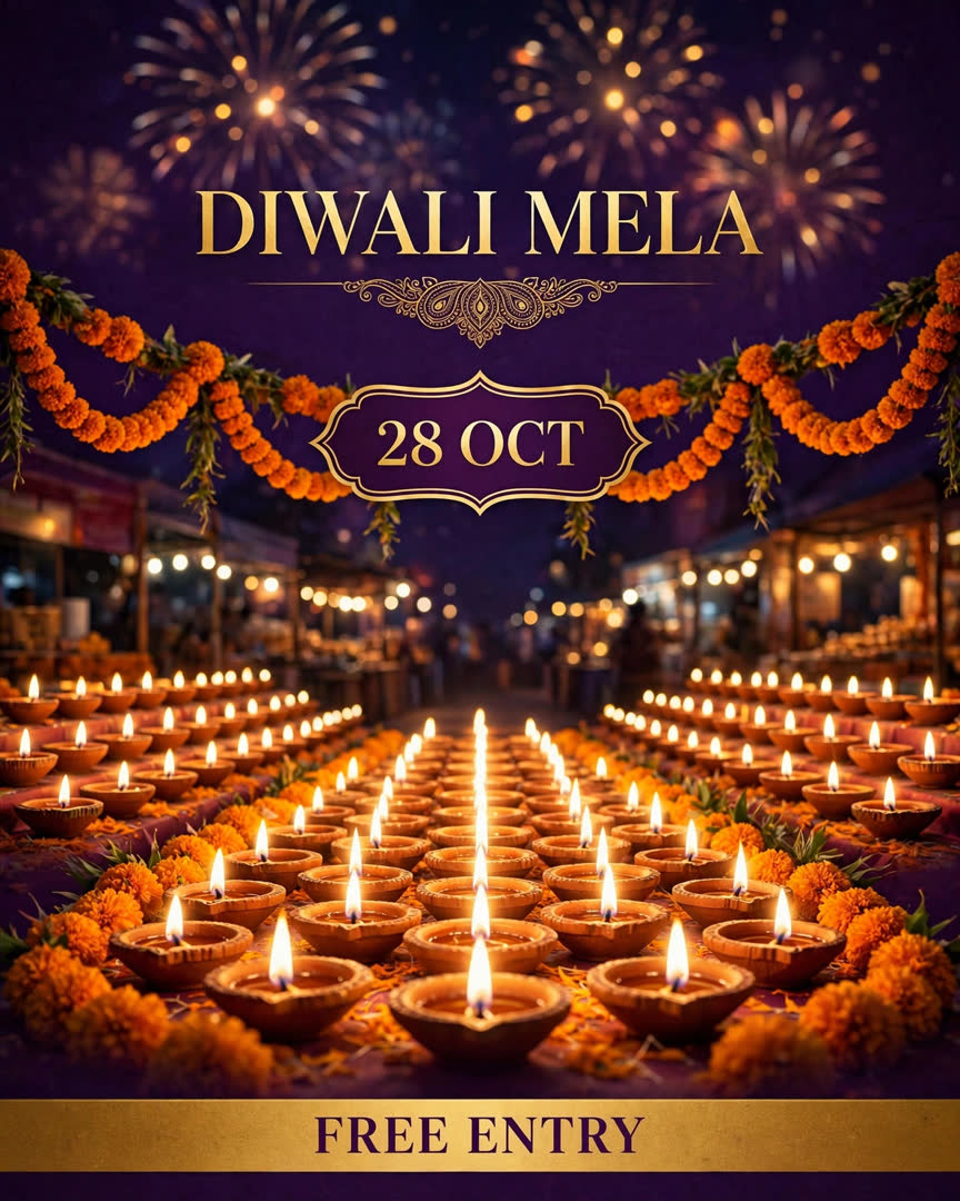 Diwali Mela poster template