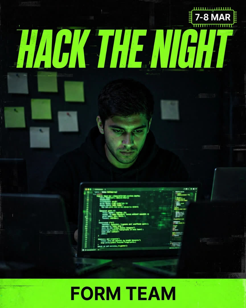 Hack The Night poster template