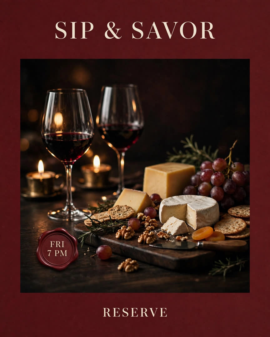 Sip & Savor poster template