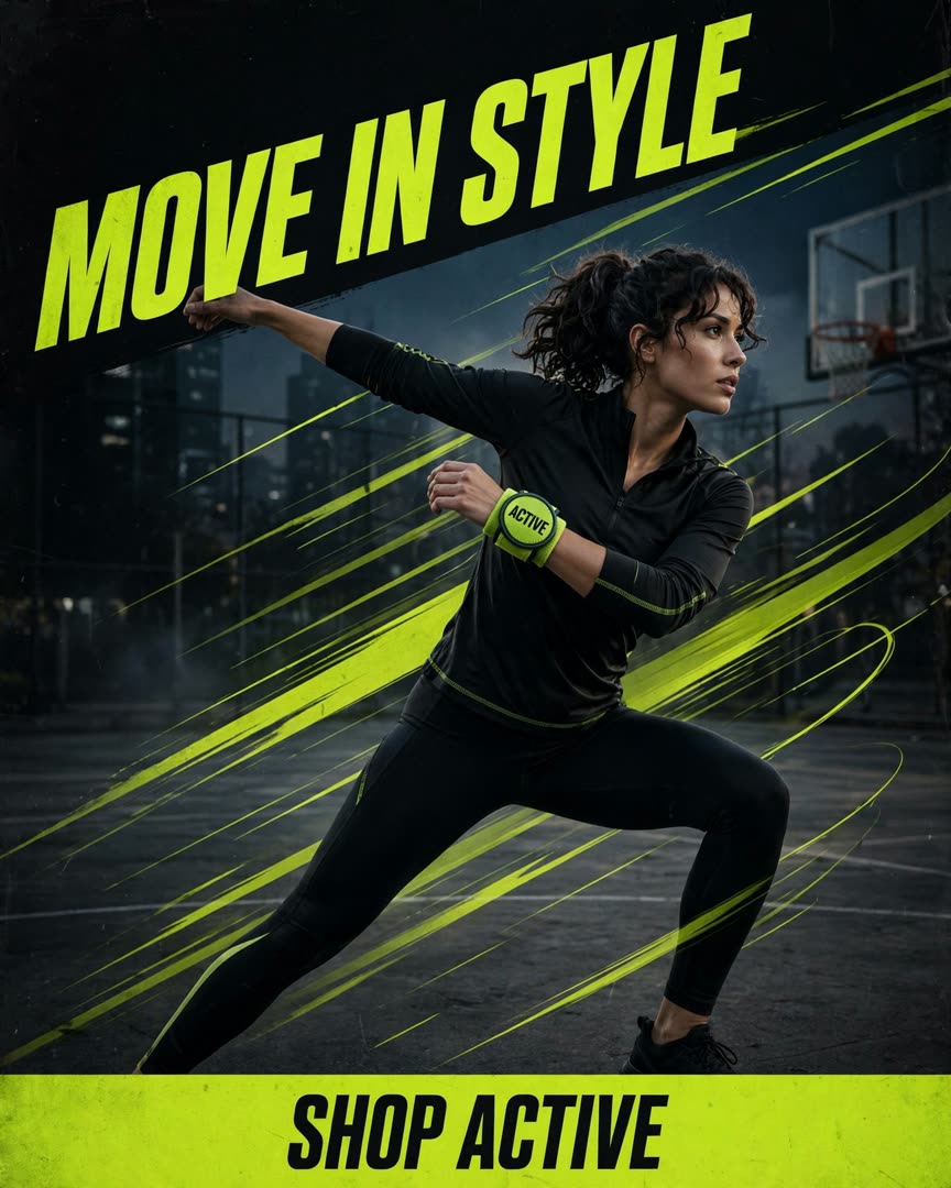 Athleisure Move poster template