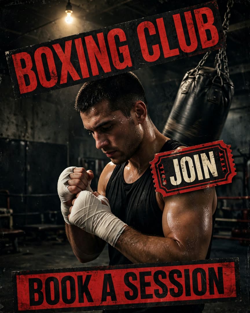 Boxing Club poster template
