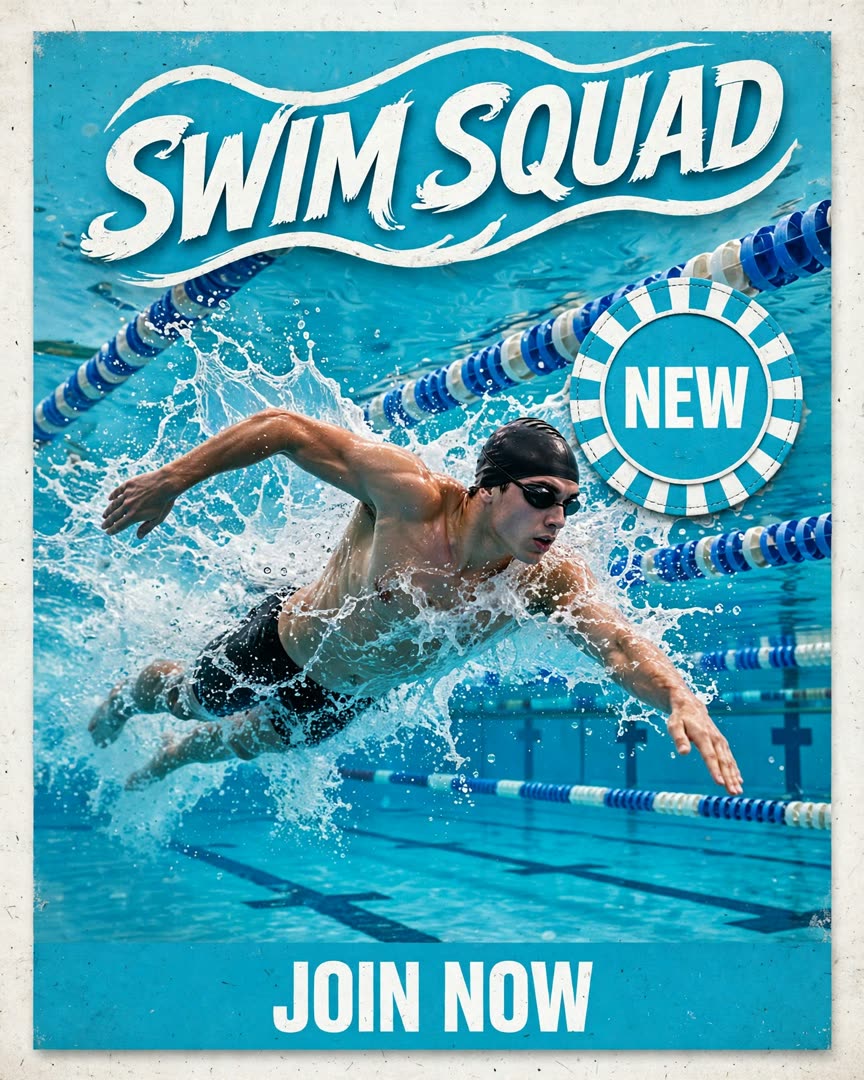 Swim Squad poster template