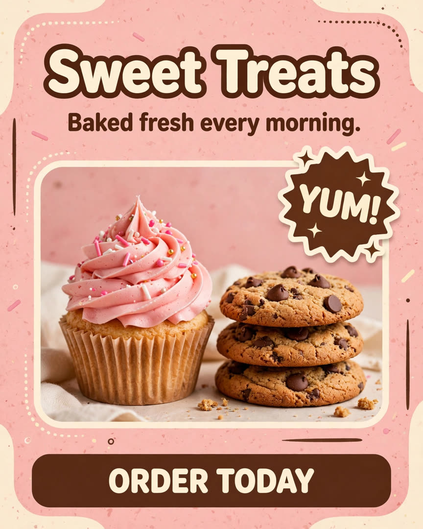 Sweet Bakery poster template
