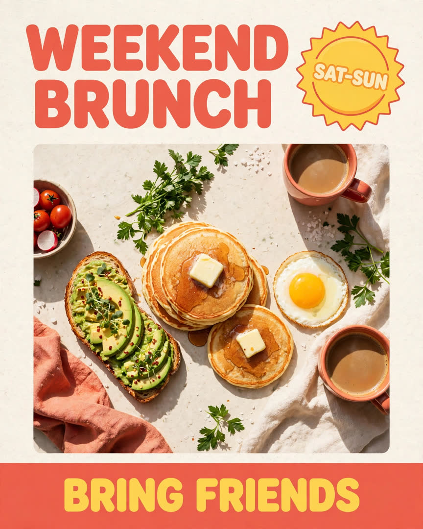 Brunch Club poster template
