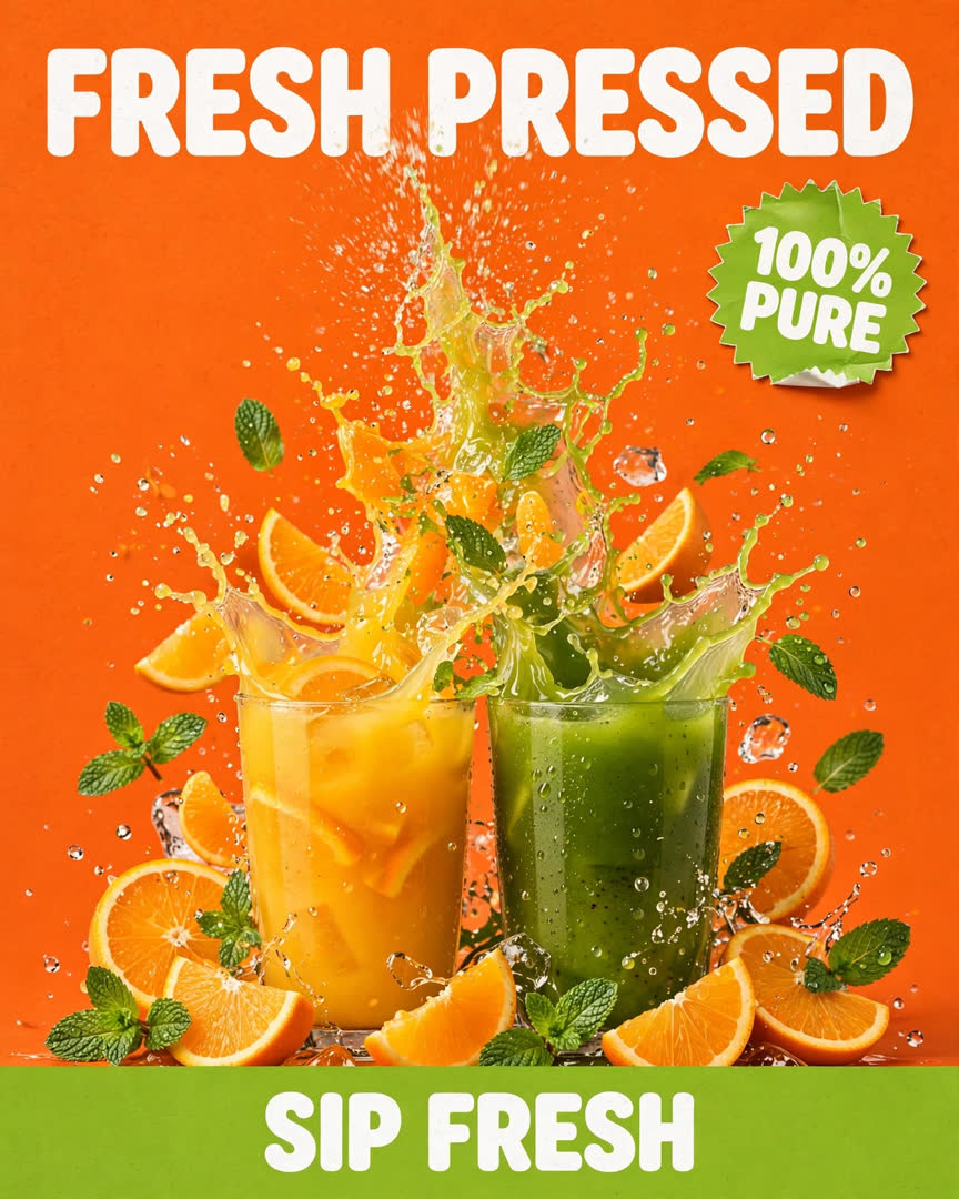 Fresh Pressed poster template
