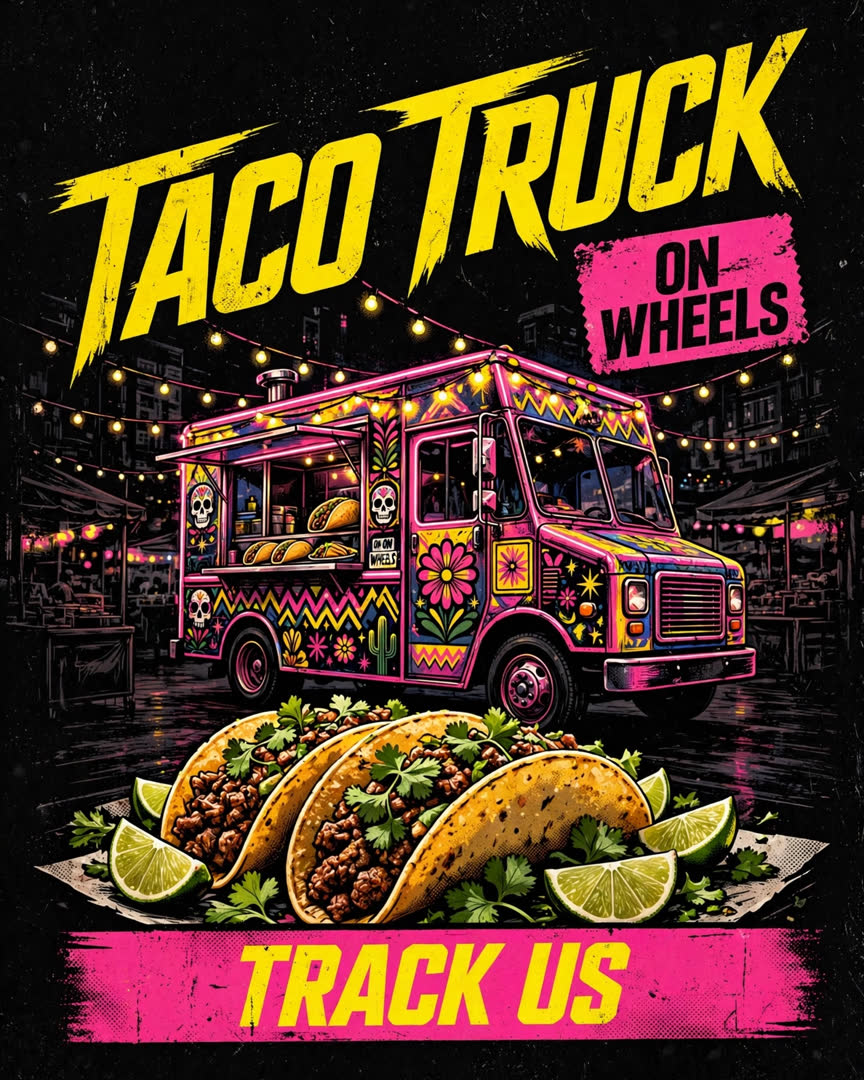 Taco Truck poster template