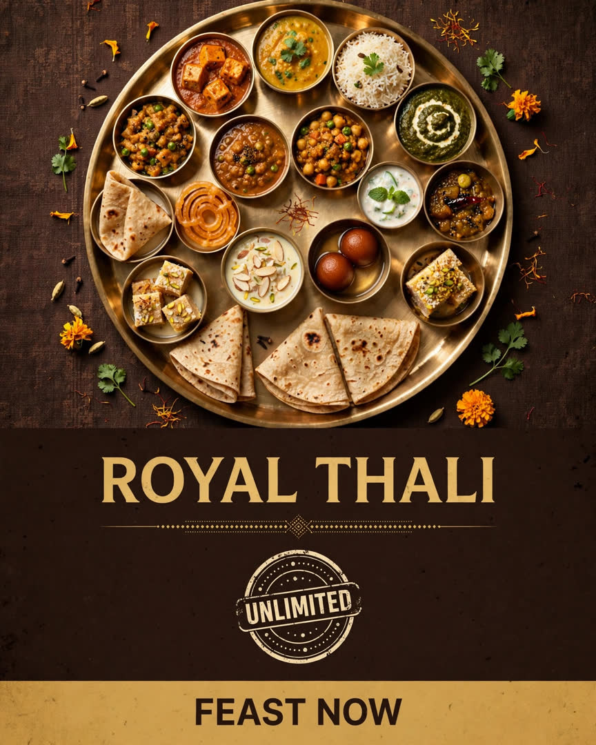 Royal Thali poster template