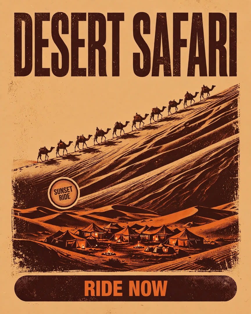 Desert Safari poster template